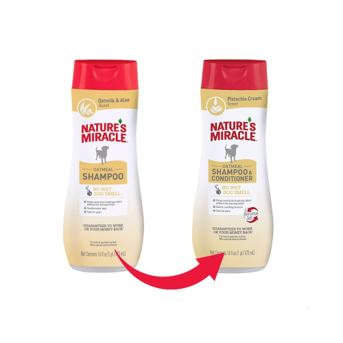 Шампунь-кондиціонер 8in1 Nature’s Miracle для собак з ароматом вівсяного молока та фісташки