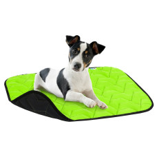 Подстилка для собак AiryVest двусторонняя салатово-черная