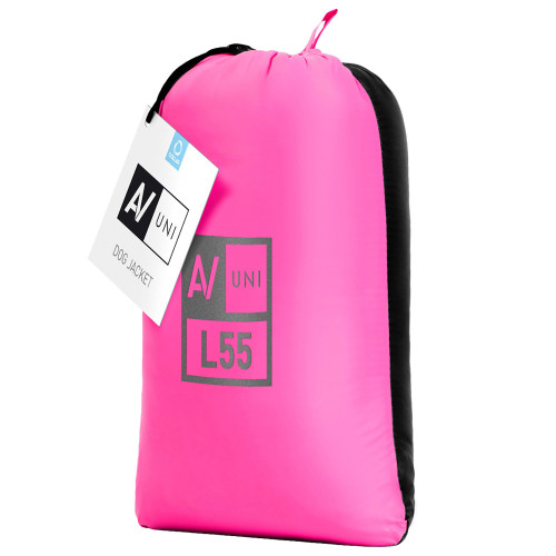 Двухсторонняя куртка-жилетка для собак AiryVest UNI розово-чёрного цвета