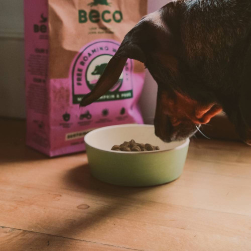 Миска для собак Beco Pets, бамбуковая, зеленая