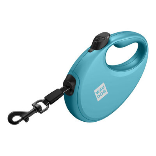 Поводок-рулетка WAUDOG R-leash с контейнером, голубой