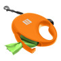 Поводок-рулетка для собак WAUDOG R-leash с контейнером, оранжевый