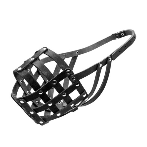 Намордник мягкий для собак CoLLaR, черный, натуральная кожа