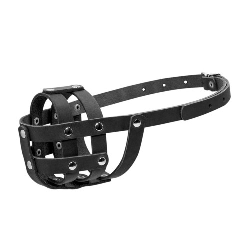 Намордник мягкий для собак CoLLaR, черный, натуральная кожа