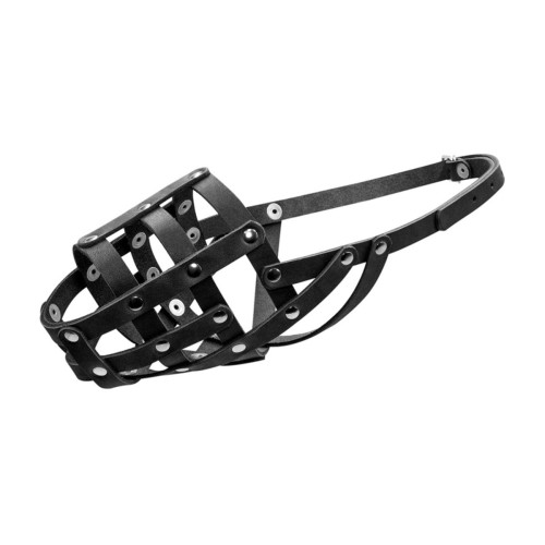 Намордник мягкий для собак CoLLaR, черный, натуральная кожа