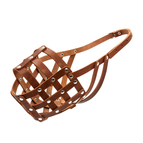 Намордник для собак CoLLaR, коричневий, натуральна шкіра