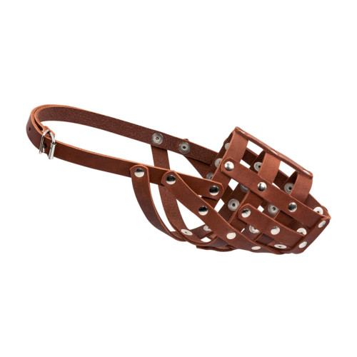 Намордник для собак CoLLaR, коричневий, натуральна шкіра