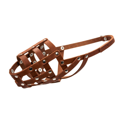 Намордник для собак CoLLaR, коричневий, натуральна шкіра