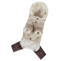 Зимний комбинезон для собак на меху жемчужного цвета AM-38
