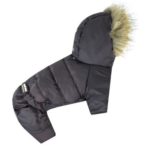 Зимовий комбінезон для собак на хутрі кольору моко AM-39
