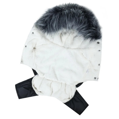 Зимний комбинезон для собак на меху черного цвета AM-43