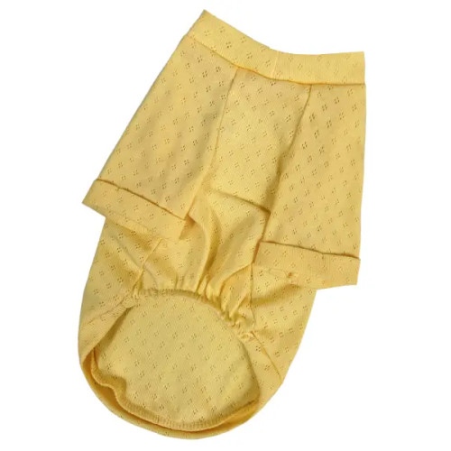 Футболка для собак перфорована жовта F-74