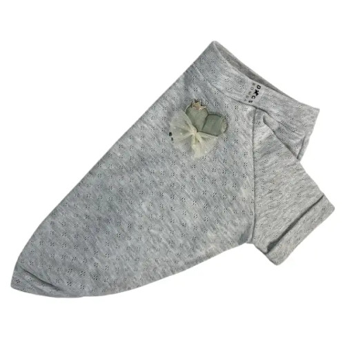 Футболка для собак перфорована сіра F-75