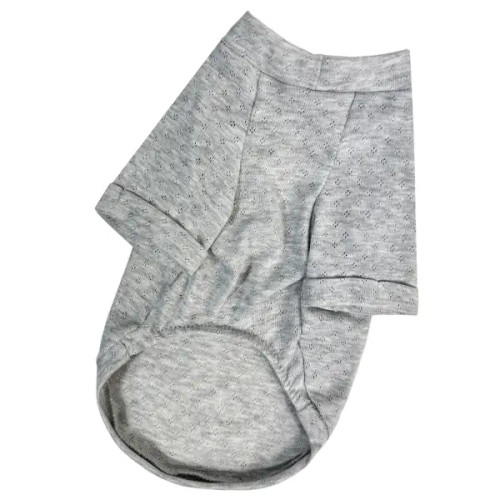 Футболка для собак перфорована сіра F-75