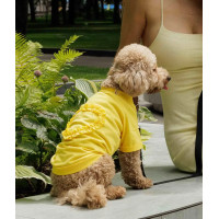 Футболка для собак Рюша серце жовта F-81