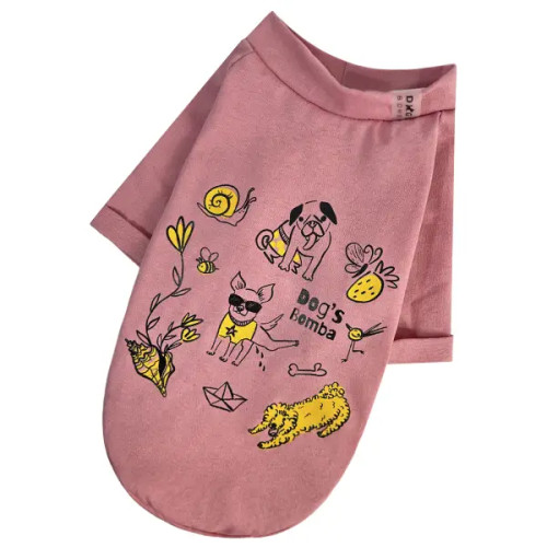 Футболка для собак Лето пудра F-102