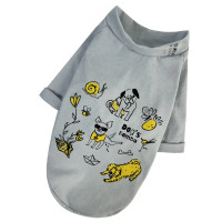 Футболка для собак Лето серая F-103