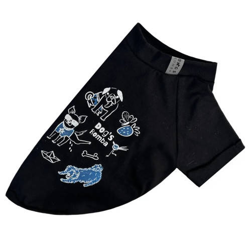 Футболка для собак Літо чорна F-104