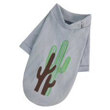 Футболка для собак Кактус сіра F-83