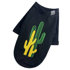 Футболка для собак Кактус чорна F-84