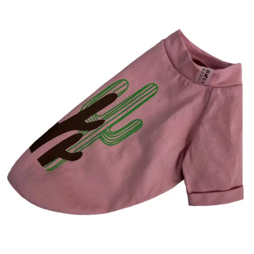 Футболка для собак Кактус пудра F-87