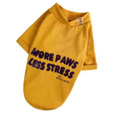 Футболка для собак Less Stress жовта F-94