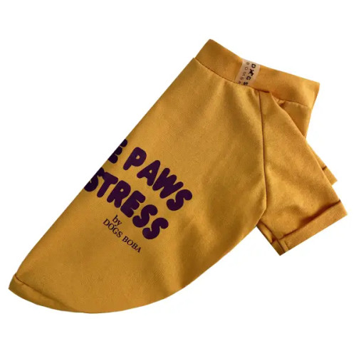 Футболка для собак Less Stress жовта F-94