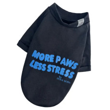Футболка для собак Less Stress чорна F-98