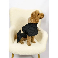 Жилет для собак стьобаний двосторонній чорний G-114