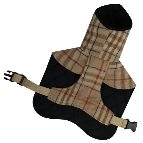 Жилет для собак стёганый двусторонний чёрный G-114