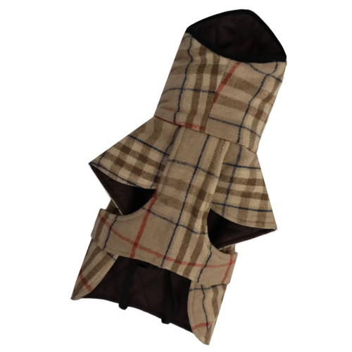 Жилет для собак стёганый двусторонний шоколад G-115