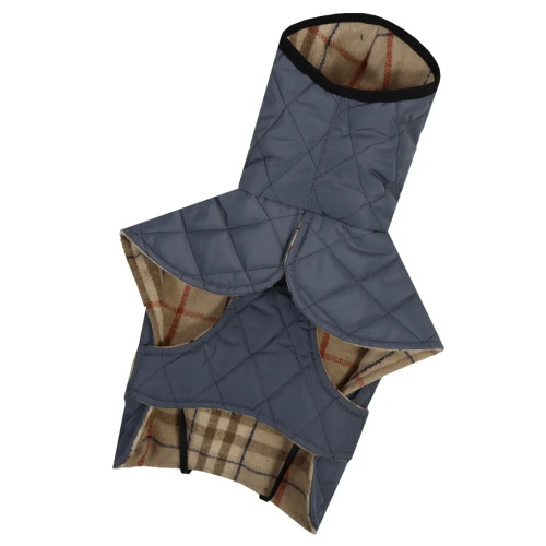 Жилет для собак стёганый двусторонний графит G-119