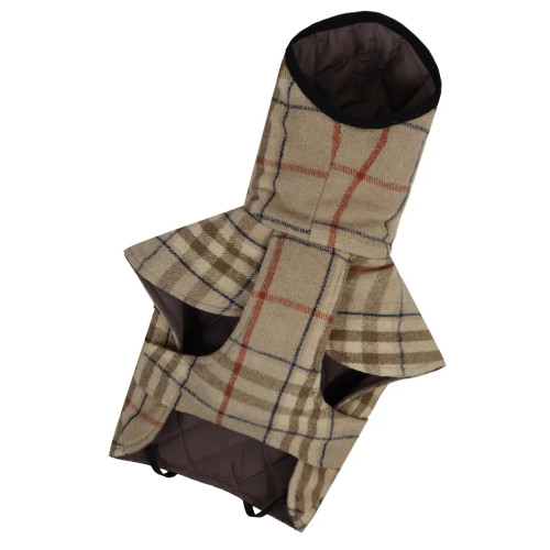 Жилет для собак стёганый двусторонний капучино G-120