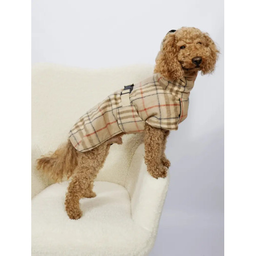 Жилет для собак стёганый двусторонний капучино G-120