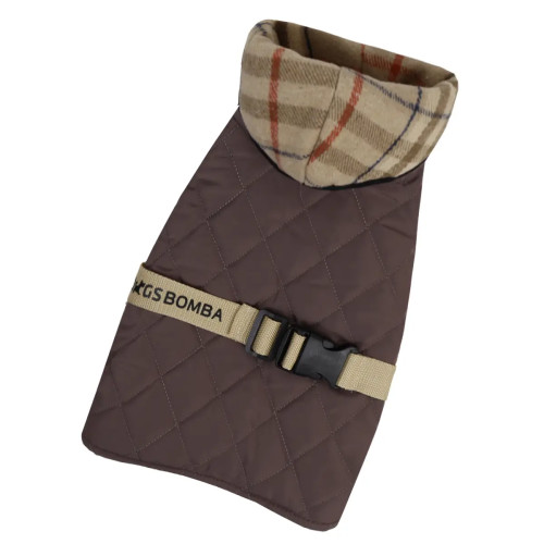 Жилет для собак стёганый двусторонний капучино G-120