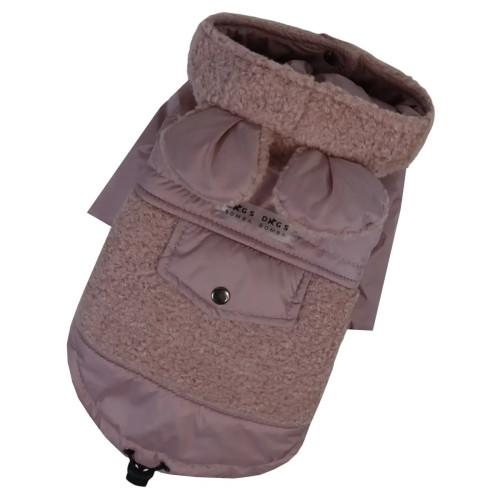 Куртка для собак Teddy пудрового кольору K-97