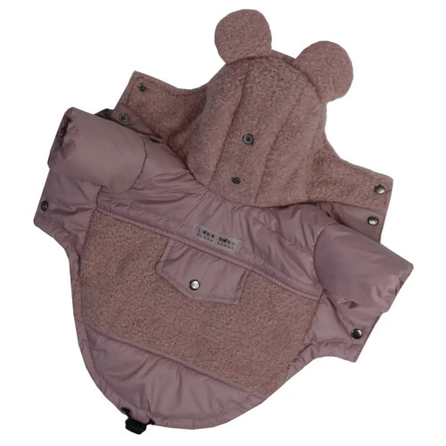 Куртка для собак Teddy пудрового кольору K-97