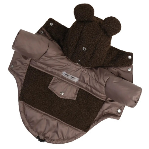 Куртка для собак Teddy шоколадного кольору K-99