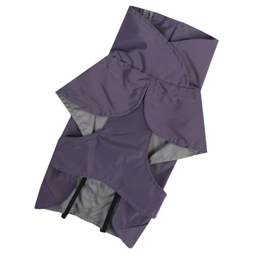 Дощовик-плащ для собак фіолетового кольору M-129