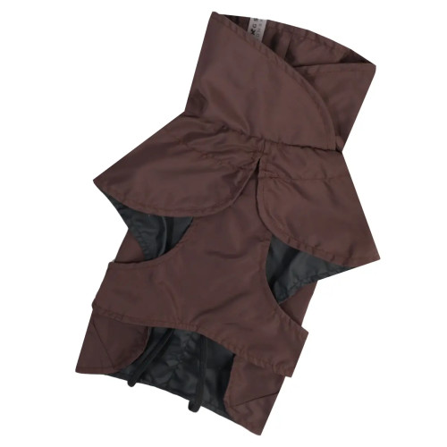 Дощовик-плащ для собак шоколадного кольору M-131