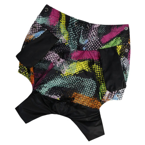 Дождевик для собак с фиксаторами абстракция M-132