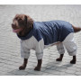 Дождевик для больших собак синий с серым MB-2