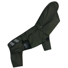 Зимний комбинезон для собак с поясом хаки R-60