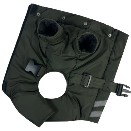 Зимний комбинезон для собак с поясом хаки R-60