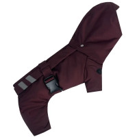 Зимовий комбінезон для собак з поясом марсала R-61