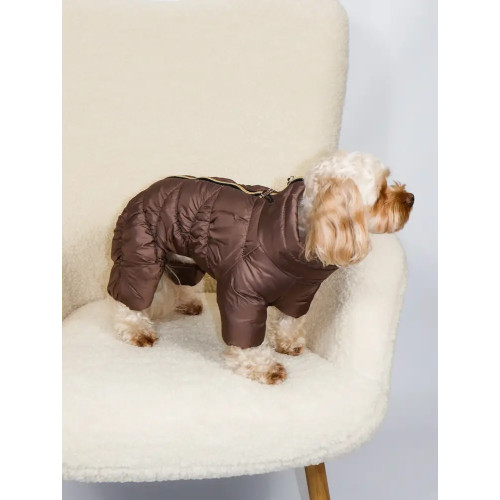 Зимний комбинезон для собак Comfort шоколадного цвета R-63