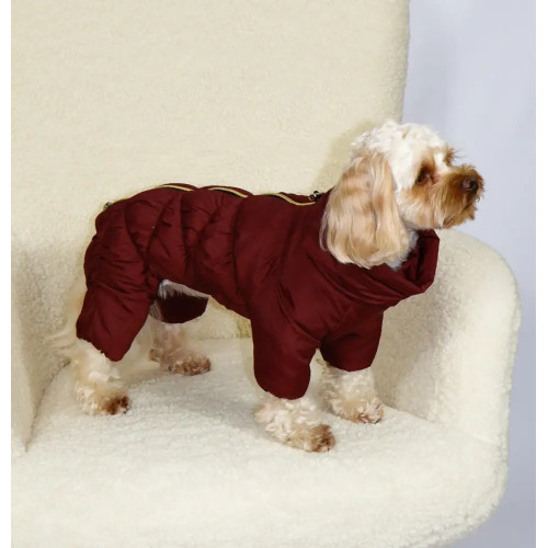 Зимний комбинезон для собак Comfort NEW марсала R-67