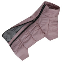 Зимний комбинезон для такс девочек пудрового цвета RT-34