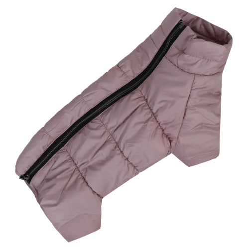 Зимний комбинезон для такс девочек пудрового цвета RT-34