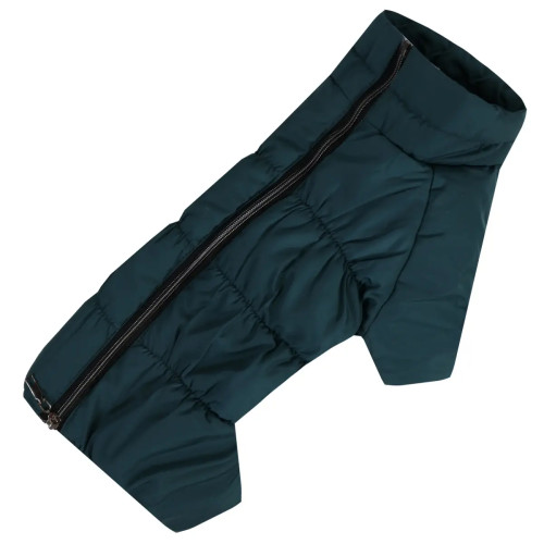 Зимний комбинезон для такс изумрудного цвета RT-35